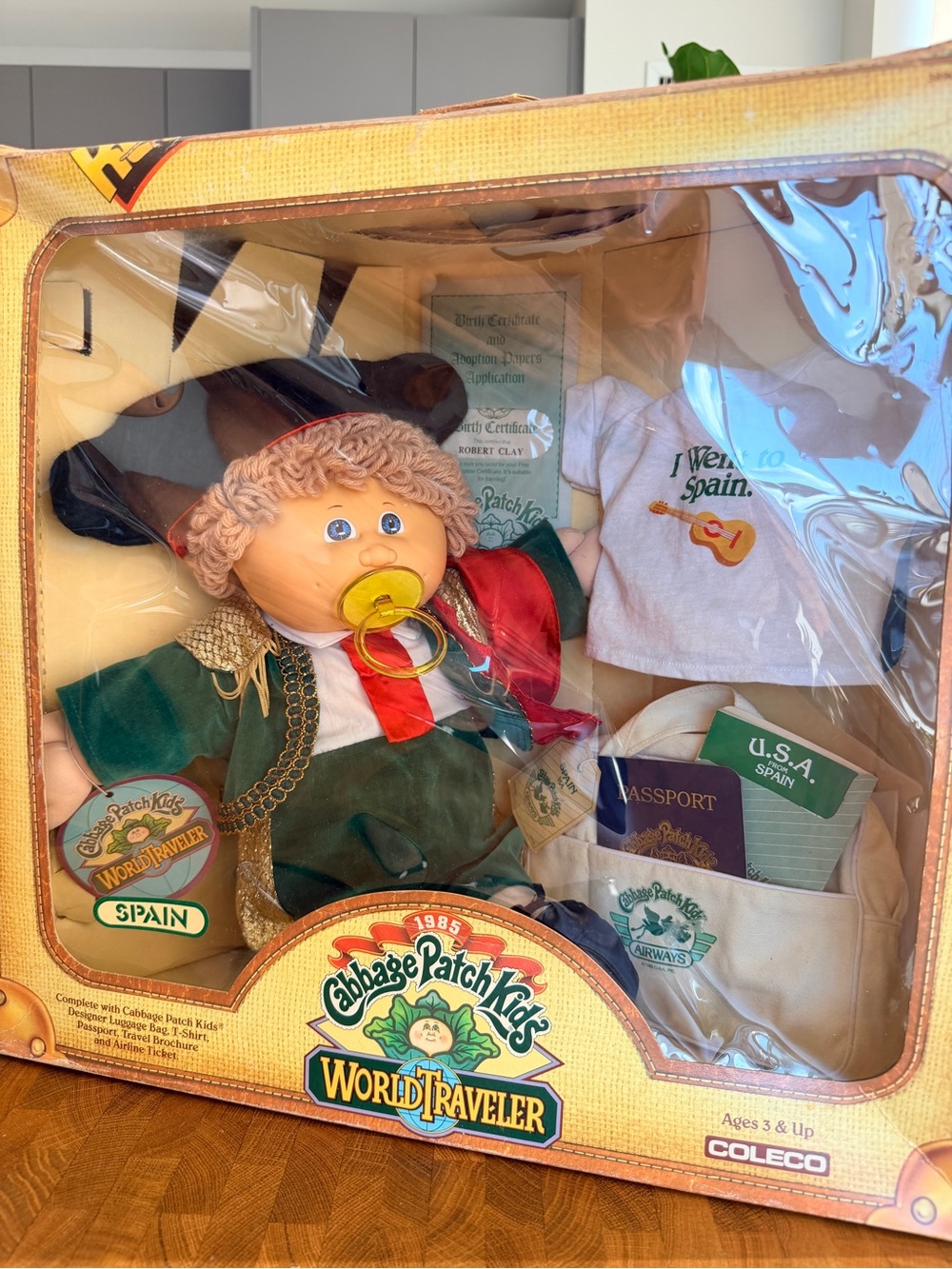 1985 Cabbage Patch Kids World Traveler Spain Boy NIB